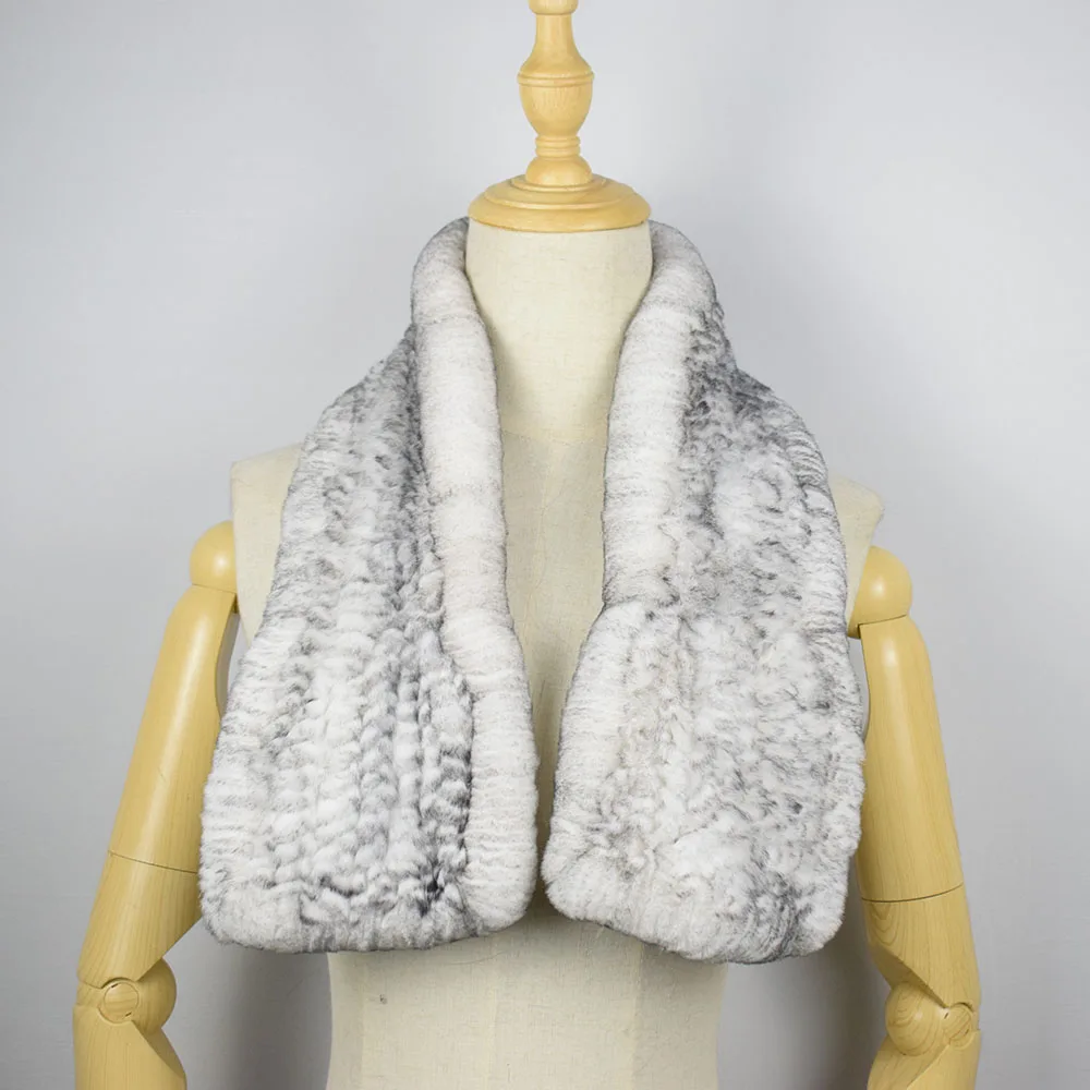 rex rabbit fur scarf short 2