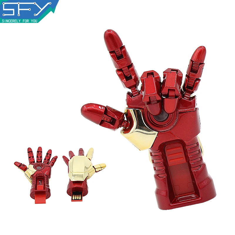 Biyetimi Usb Flash Drive Iron Man Cool Real Capacity Memoria USB 8GB 16GB 32GB Pen Drive Pendrive Memory Usb Stick