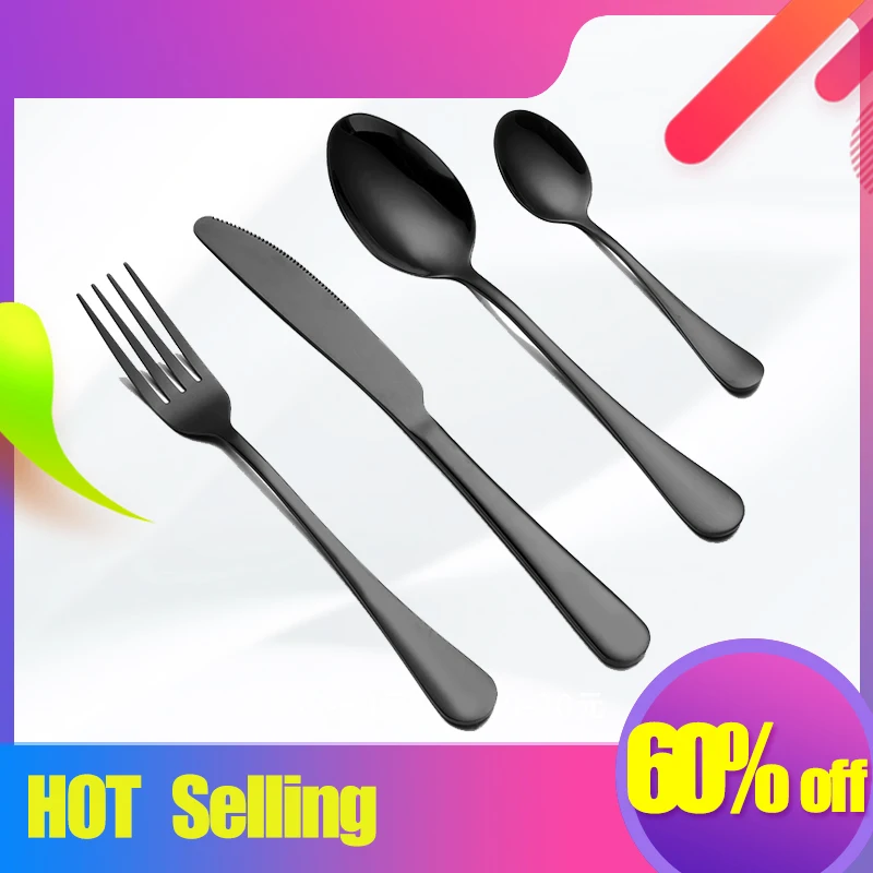 

Spklifey Rainbow Cutlery Set Stainless Steel Dinnerware Tableware Silverware Sets Dinner Knife and Fork Drop Shipping