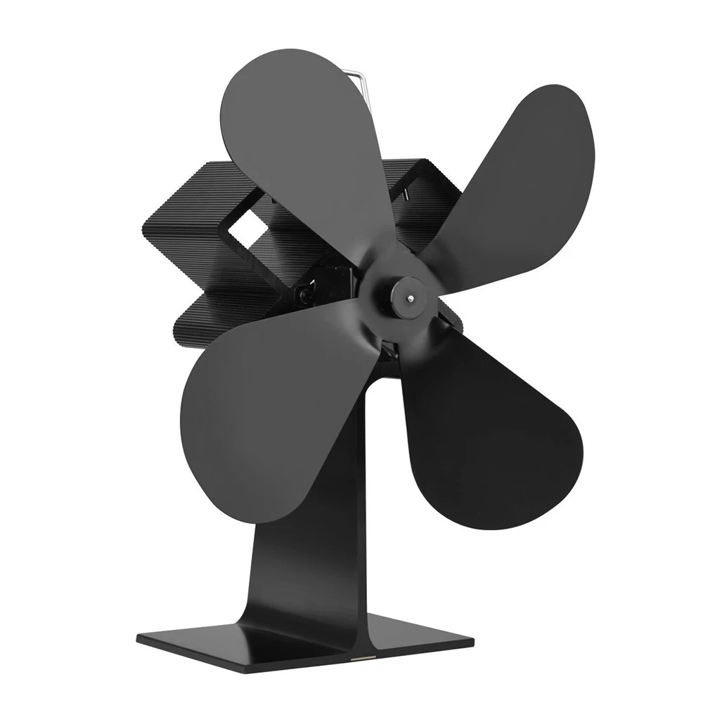 

4-Blade Heat Powered Stove Fan Fireplace Fan Wood Burning Fan Eco-friendly for Efficient Heat Distribution Stove Top Fan