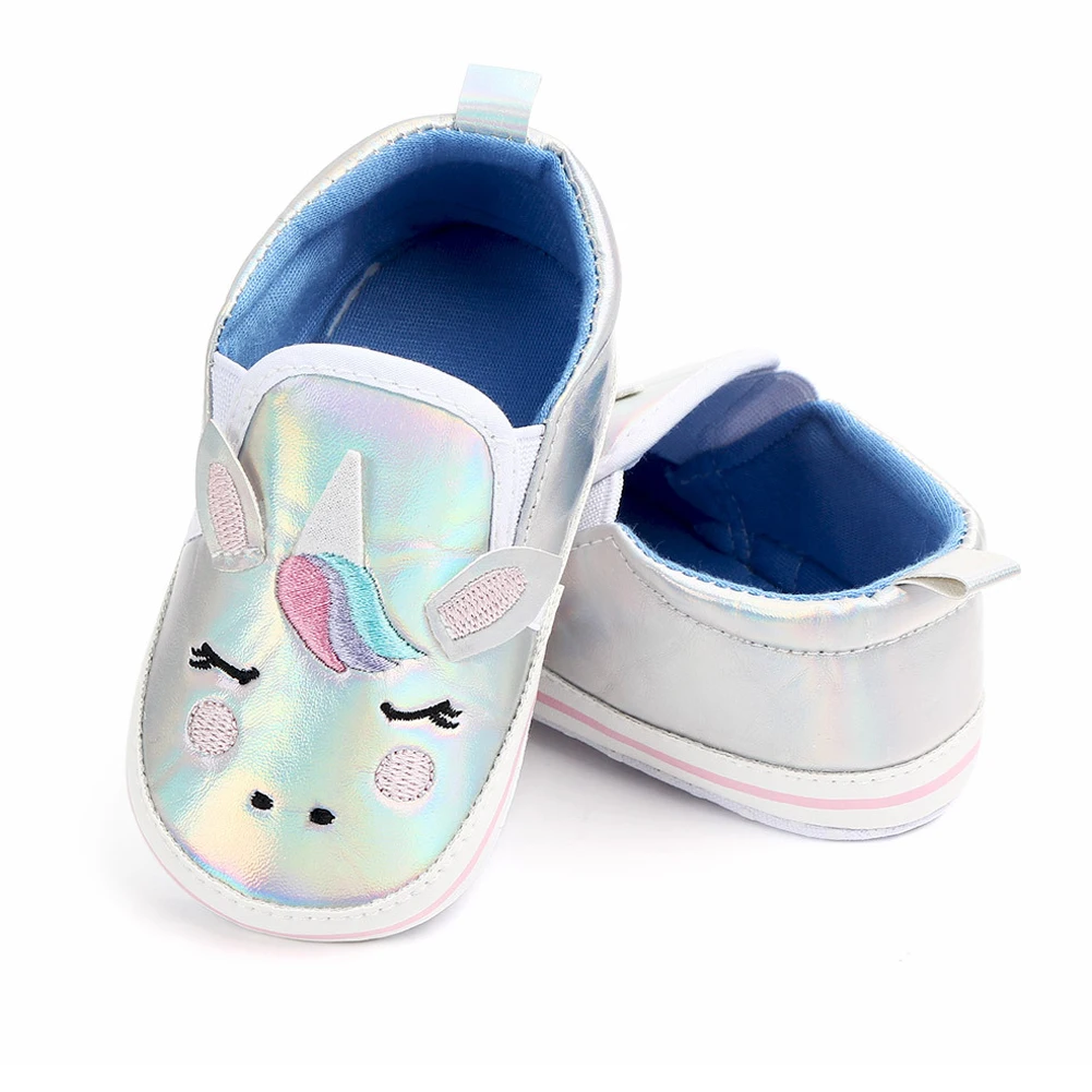 Cute Newborn Baby Girl Boy Canvas Crib Shoes Unisex Baby Soft Sole Anti-slip Sneaker Shoes Animal Ears Baby Shoes 0-12M