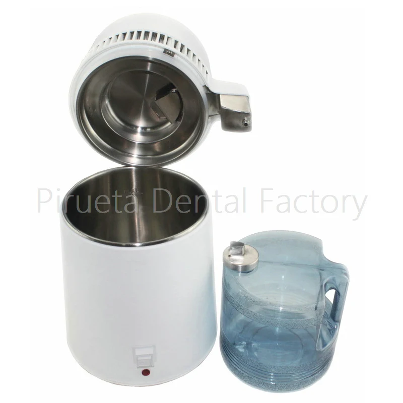 4L домашний дистиллятор для чистой воды фильтр машина Стоматологическая Вода дистиллированный очиститель дистиллятора оборудование из нержавеющей стали Пластиковая фляга