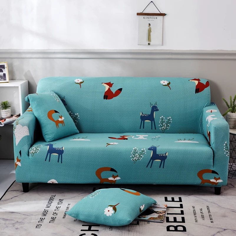 

Universal Floral Sectional Sofa Covers Elastic All-inclusive Polyester Stretch Slipcover Sofa Towel Sofa Cushion for living room