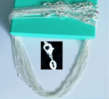 50 pieces lot Promotion Wholesale 925 silver necklace 925 sterling silver fashionable and beautiful 18 inch