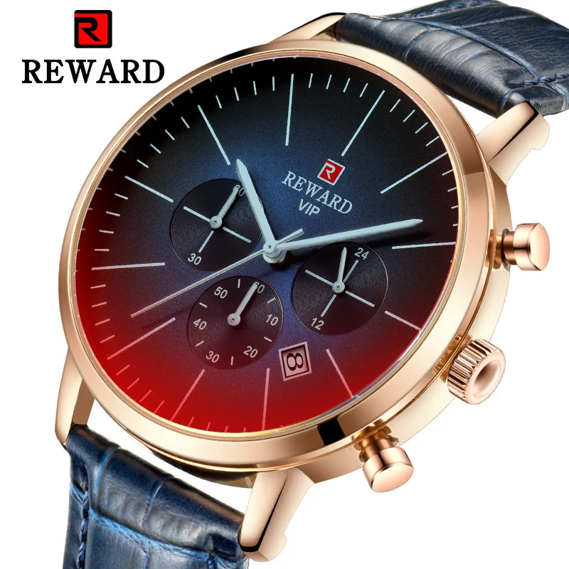 

Relogio Masculino Top Brand Luxury Watches Mens Fashion Creative Dial Chronograph Auto Date Casual Leather Business Quartz Watch