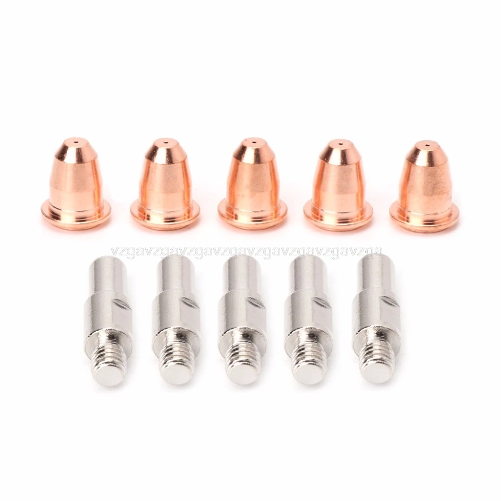 10Pcs/Set S45 Consumables Kit Electrode 0.8mm Nozzle Tip For Plasma Cutter Torch Au16 Dropship