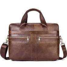 Высококачественная сумка, мужской кожаный портфель, мужская сумка для ноутбука, мужские сумки-мессенджеры, черная деловая сумка на плечо с ручкой, XA193ZC