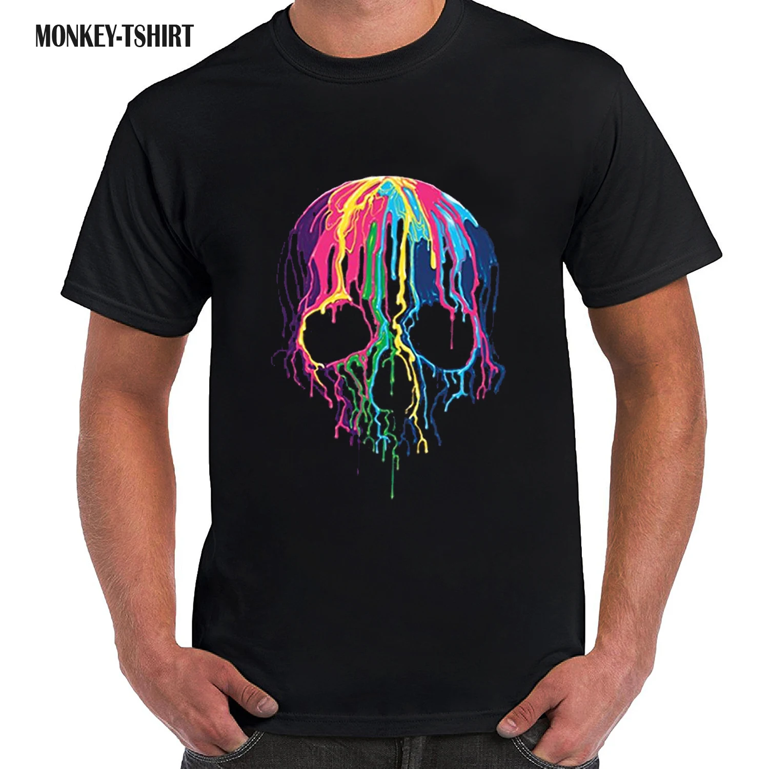 Trenz Shirt Company Neon Skull T Shirt 