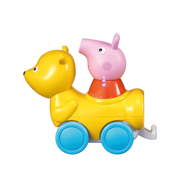 Genuine Peppa Pig 582171 cartoon peppa sport car racing car Connectable toy kids toy gift