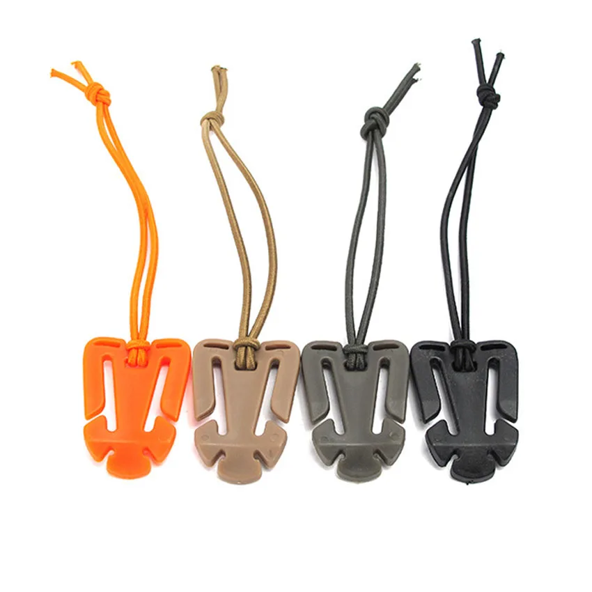 

4pcs Molle Backpack Carabiner EDC Tool Elastic Rope Webbing Buckle Winder Flashlight Carry Sling