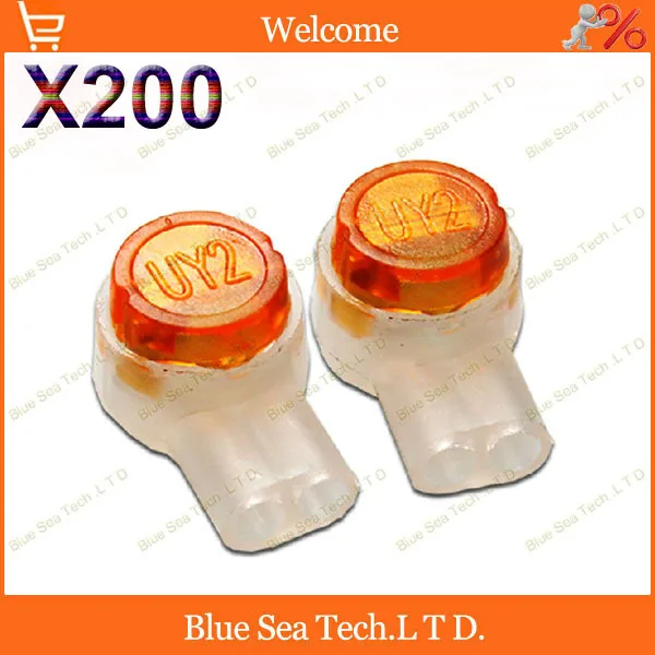 0.4 0.9mm,200pcs UY2 Wire Connector,K2 cable connector,UY2 cable ...