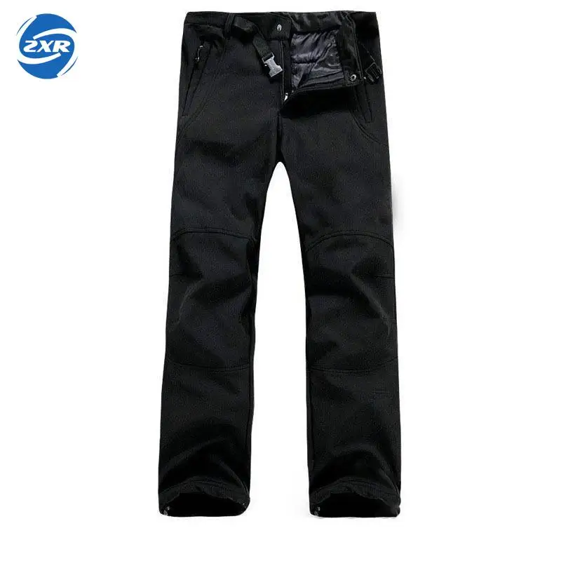 

Man Winter Fishing Waterproof Camping Trekking Fleece Outdoor Hiking Pants Climbing Skiing Softshell Trouser Travel