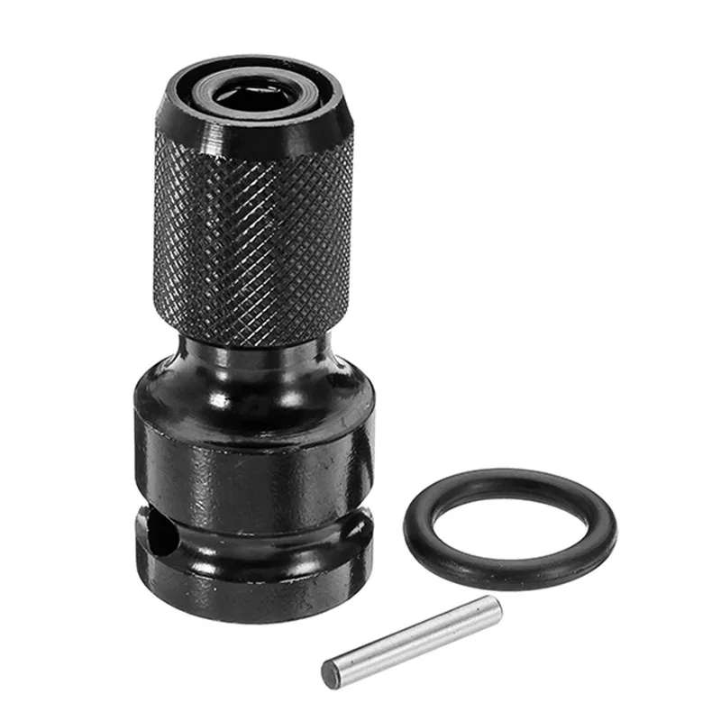 1/2" Square Drive to 1/4" Hex Shank Telescopic Socket Adapter Drill Chuck. 