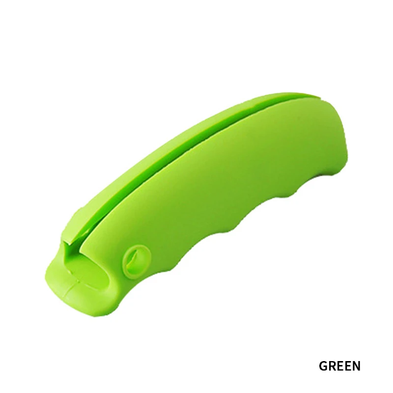 2 шт. ручка для сумки-переноски инструменты силиконовая ручка расслабленная ручка для Покупок Сумка зажимы обработчик кухонные инструменты - Цвет: green