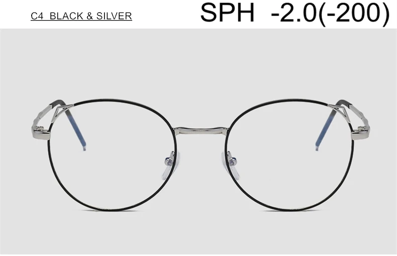 SPH-1,0 до-6,0 очки для близорукости для мужчин и женщин модные очки кошачий глаз по рецепту для близоруких оправа из сплава F167 - Цвет оправы: C4 (-2.0)