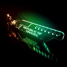 Чехол для графической карты Кронштейн GPU поддержка акрил + металл красочный зеленый/красный/синий/белый/RGB/Аврора светодиодный ASUS AURA Mobo SYNC