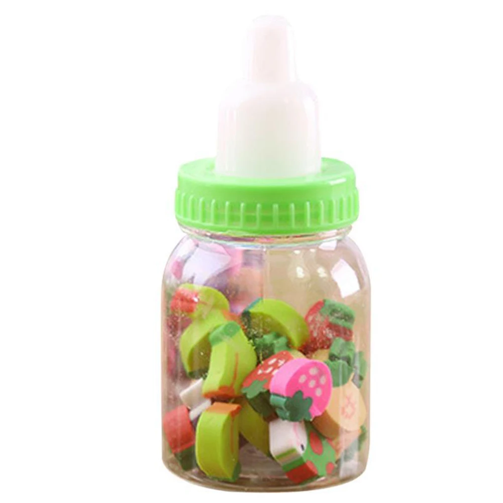 

Mini Feeding Bottle Cute Fruits Rubber Erasers Gift for Children Kids Students