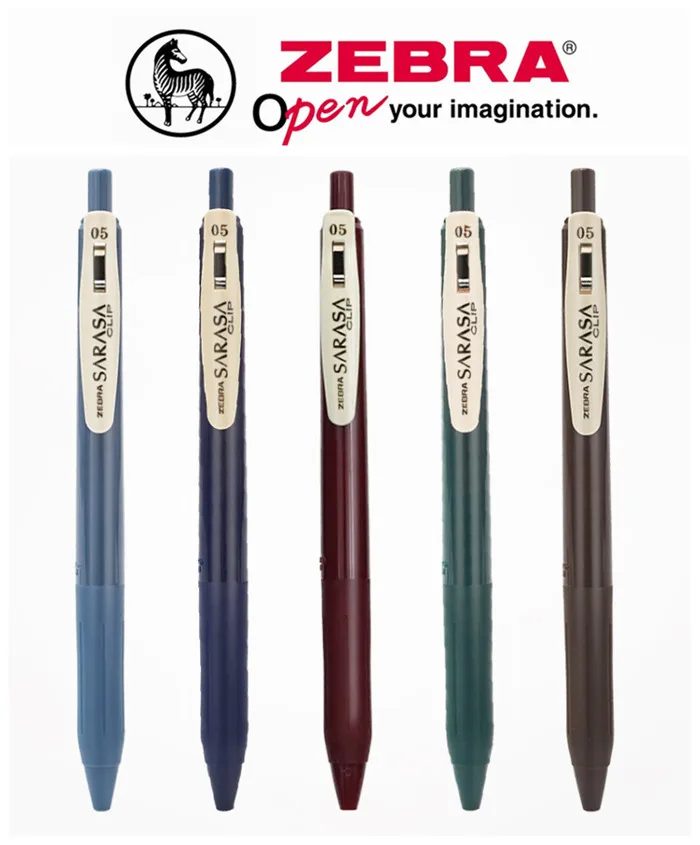 

ZEBRA JJ15 Gel Pen SARASA Dark Tone Neutral Retro Pens 0.5 mm 5 Color Japan