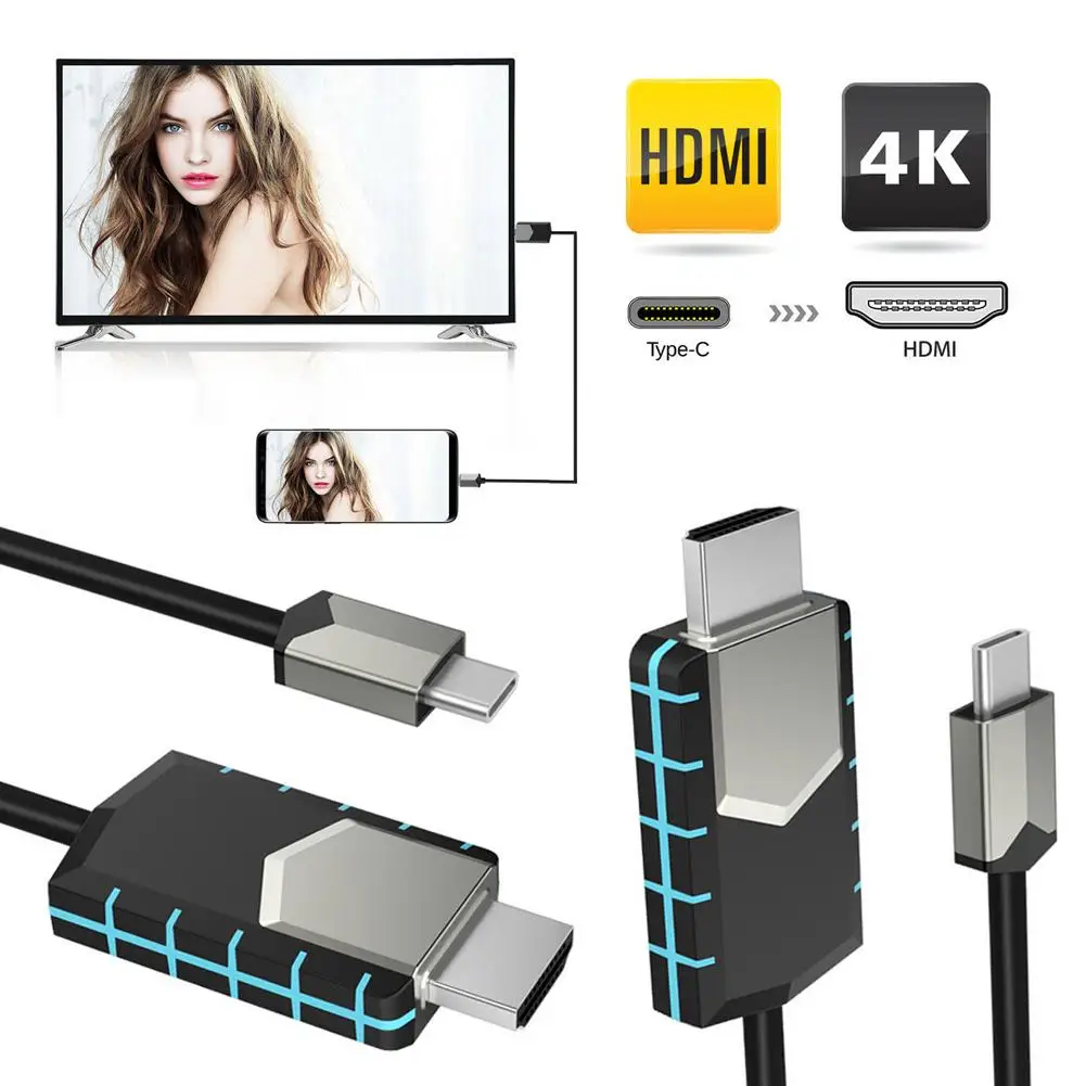 

Portable 4K 30Hz USB 3.1 Type-C to HDMI Cable Converter Adapter for TV Monitor