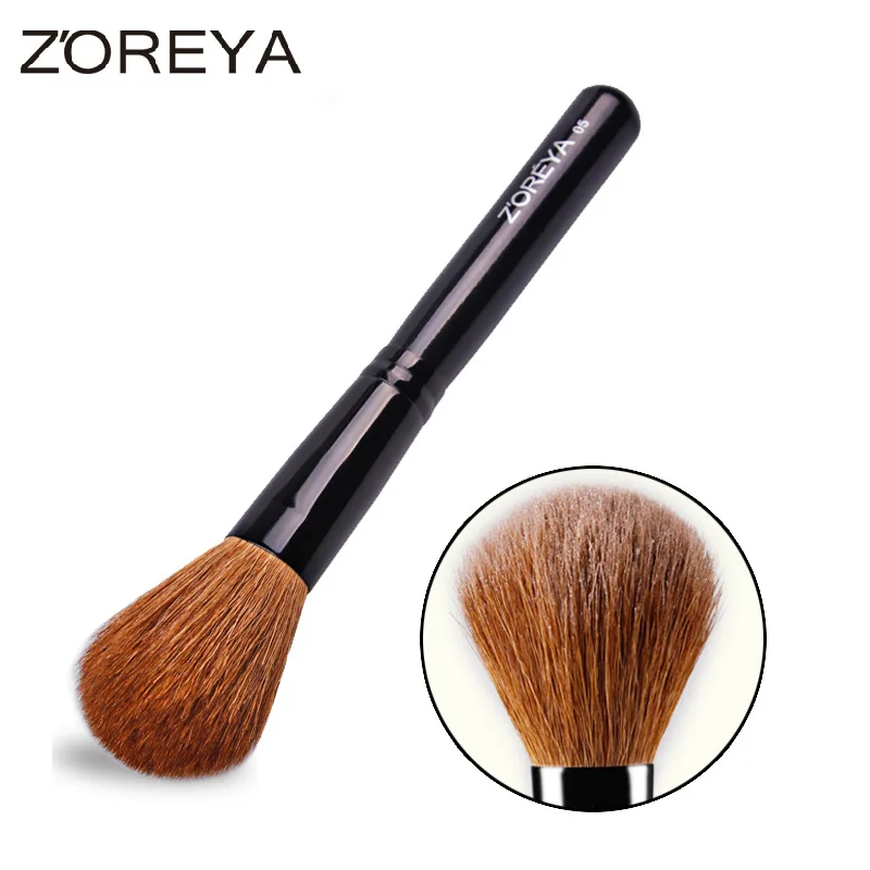 ZOREYA брендовая натуральная кисть из волоса козла для пудры превосходная Минеральная Кисть для румян как прочный инструмент для макияжа - Handle Color: Z05 powder brush