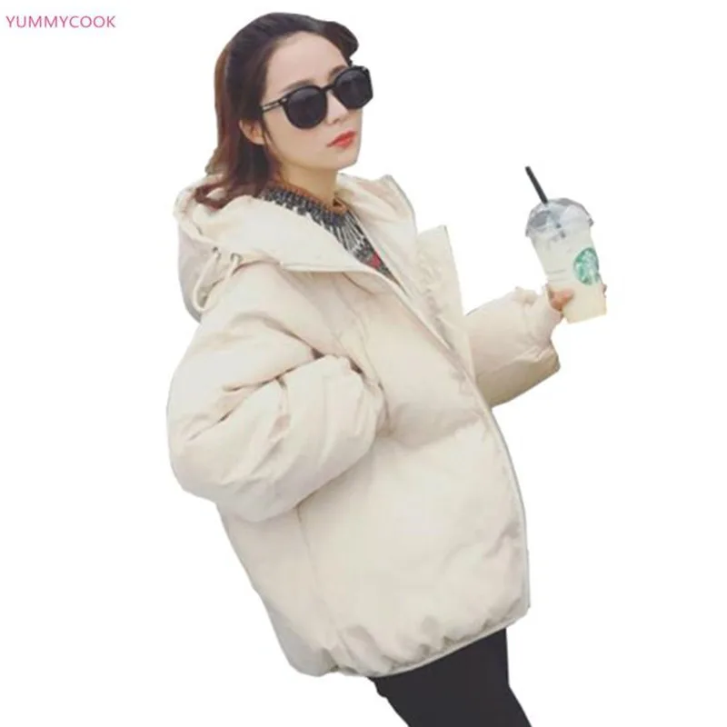 

Winter Fashion Women Short Jackets Design Cute Cotton Padded Coats Causual Warm Hoodies Loose Warm Padded Parkas Overcoats 224