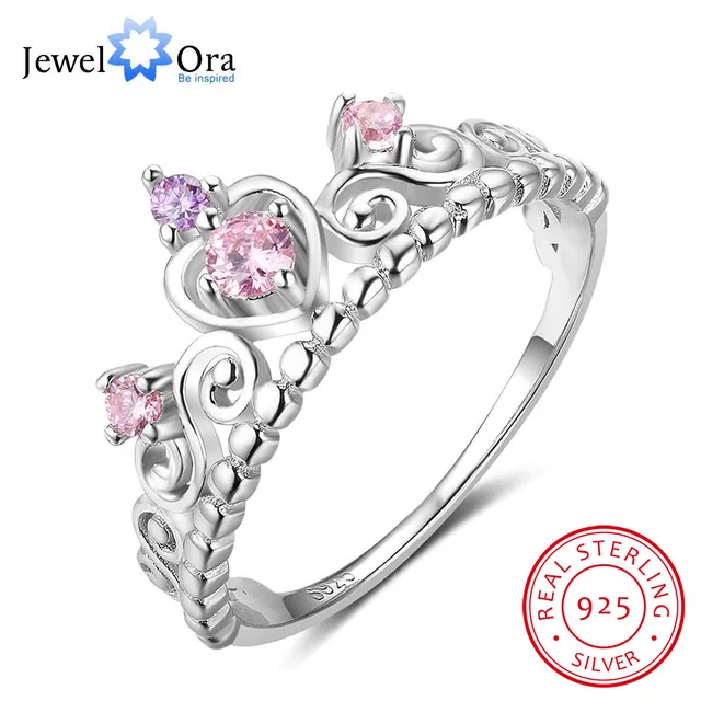 Classic Crown Love Ring Soild 925 Sterling Silver Rings For Women Anniversary Je Classic Crown Love Ring Soild 925 Sterling Silver Rings For Women Anniversary Je