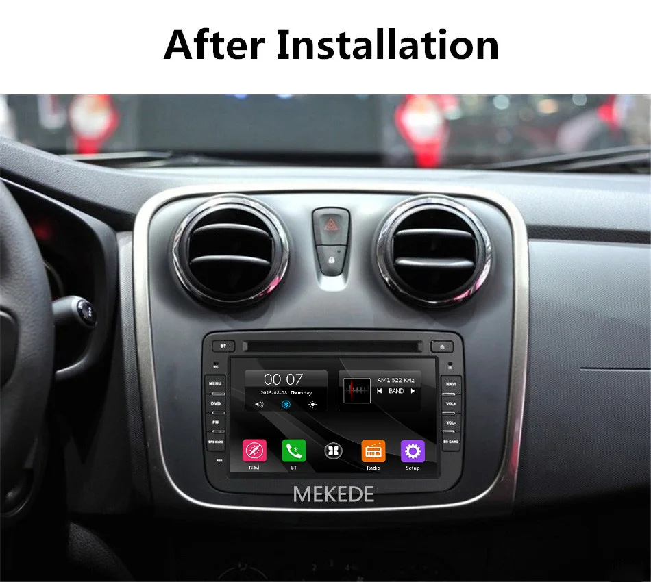 Best Free shipping! Touch screen Car dvd player radio audio for DUSTER Captur Lada Xray 2 Logan 2 GPS Navi BT RDS free MAP MIC RDS 3