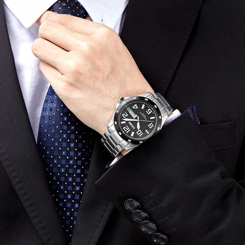 Для мужчин s часы лучший бренд класса люкс нержавеющая сталь наручные часы браслет мужские часы кварцевые часы мужские часы Relogio Masculino