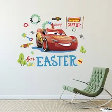 Super Disney Cars Wall Stickers Kids Room Wallpaper Sticker Removable Wall Decor Sticker Cartoon Car Wall Decor For Kindergarten
