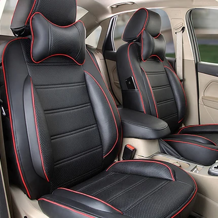 CARTAILOR сиденья PU кожаные автомобильные сиденья для Toyota Corolla чехлы для автомобильных сидений Аксессуары опоры сидений комплект - Название цвета: black 3