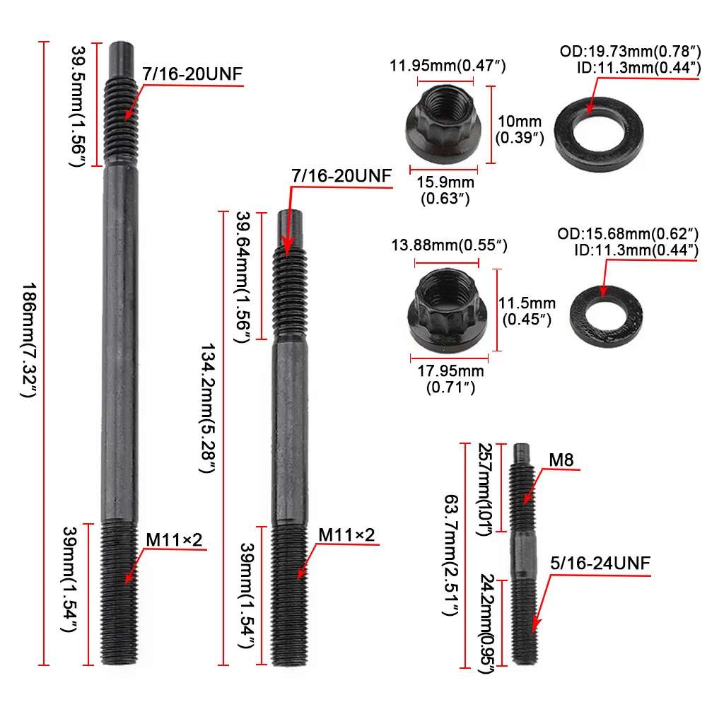 Car Engines Cylinder Head Stud Kit For 1997-2003 Chevy LS1 LS6 For Chevrolet LS2 LQ9 4.8L 5.3L 5.7L 6.0L YC101497