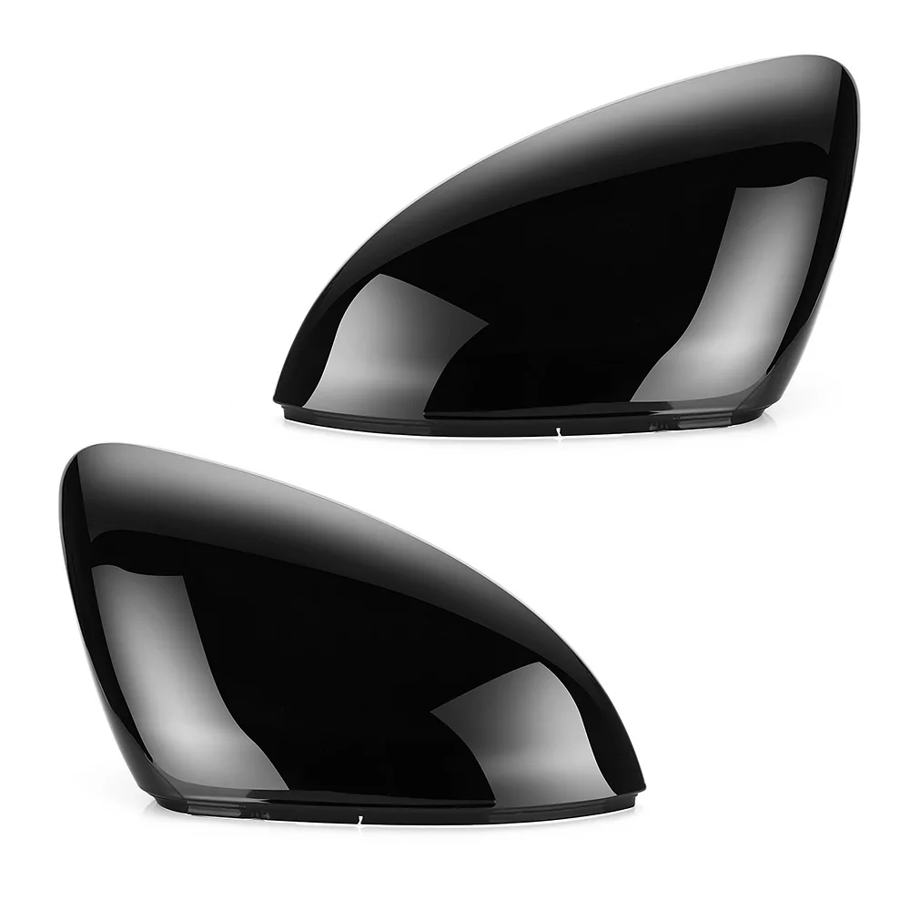 

2 pieces for VW Golf 7 MK7 7.5 GTD R GTI Touran L E-GOLF Side Wing Mirror Cover Caps Bright Black RearView Mirror Case Cover