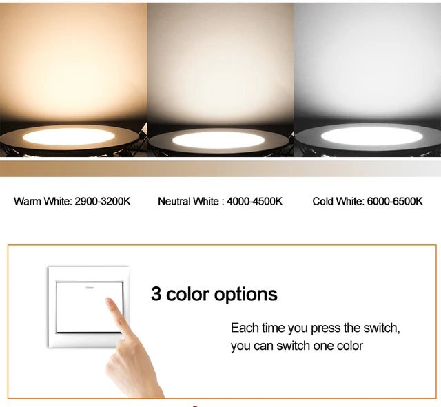 Ultra Bright Round LED Downlight 3W 5W 7W 9W 12W 15W 18W Aluminum AC110V 220V LED Down Light Ceiling Recessed Spot Light -