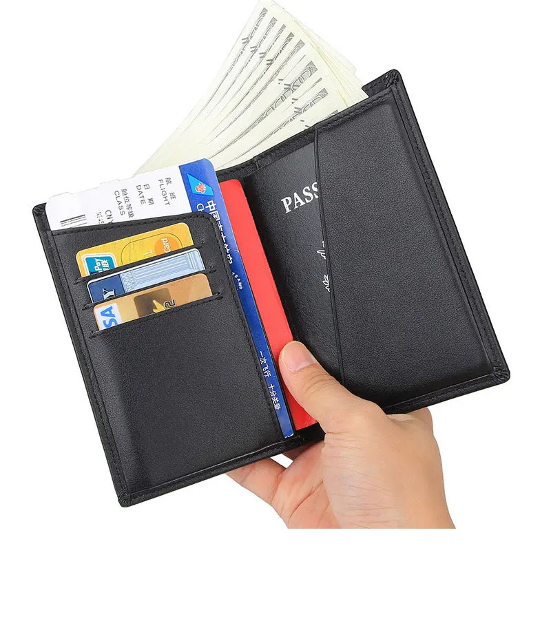 Дорожная Обложка для паспорта, кошелек, дорожная многофункциональная кредитная карта, посылка, ID держатель, клатч, Crazy Horse, кожаный держатель для карт