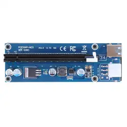 PCI-E1X к 16X Extender Riser Card 6Pin DC-DC USB3.0 кабель для добычи