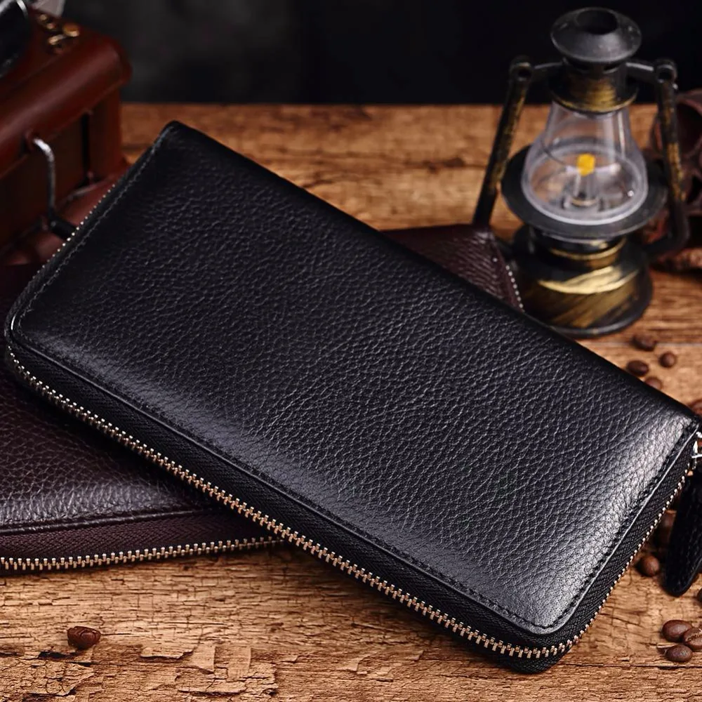 Кошелек KAVIS мужской из натуральной кожи длинный деловой|purse male|brand pursebusiness purses |