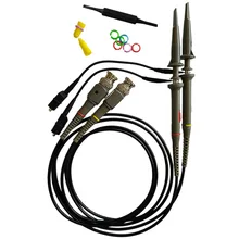 P6100 2 pçs osciloscópio sonda kit DC-100MHz escopo clipe de teste sonda 100mhz para tektronix hp x1/x10 onda osciloscopio atacado