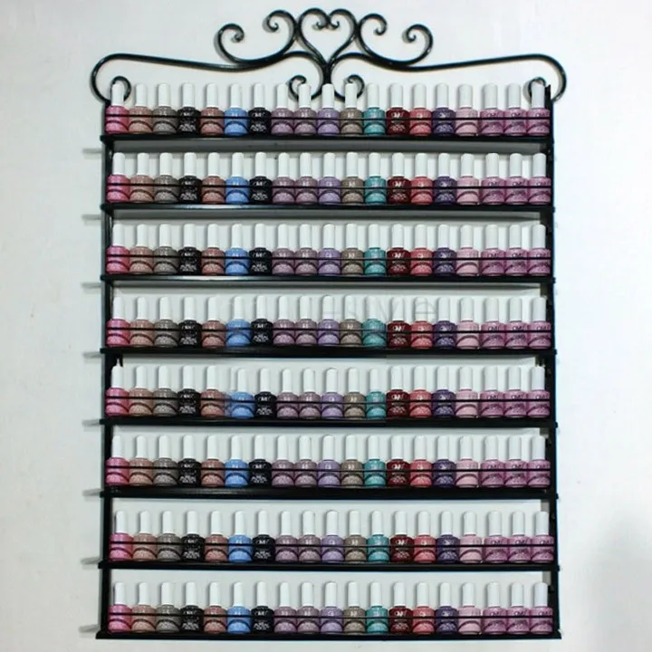 holder polish nail wall Metal Polish Layers Frame stand Display Rack 8 Nail Wall