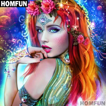 

HOMFUN Full Square/Round Drill 5D DIY Diamond Painting "Cartoon beauty" 3D Embroidery Cross Stitch 5D Decor Gift A01043
