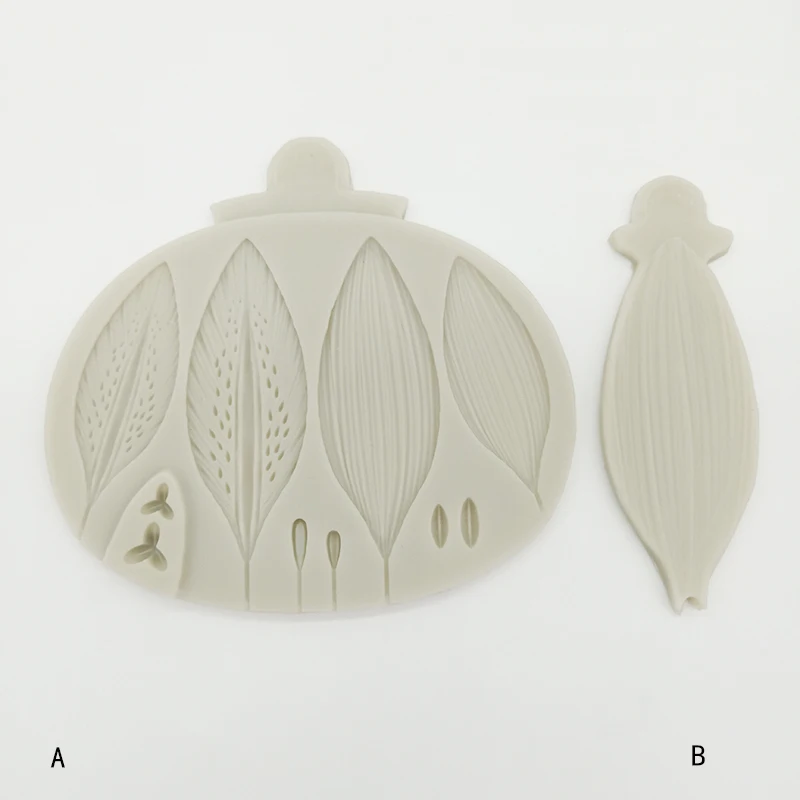 Minsunbak цветок лилии силиконовые формы DIY цветок и лист помадка инструмент свадьба день рождения для края торта украшения Sugarcraft