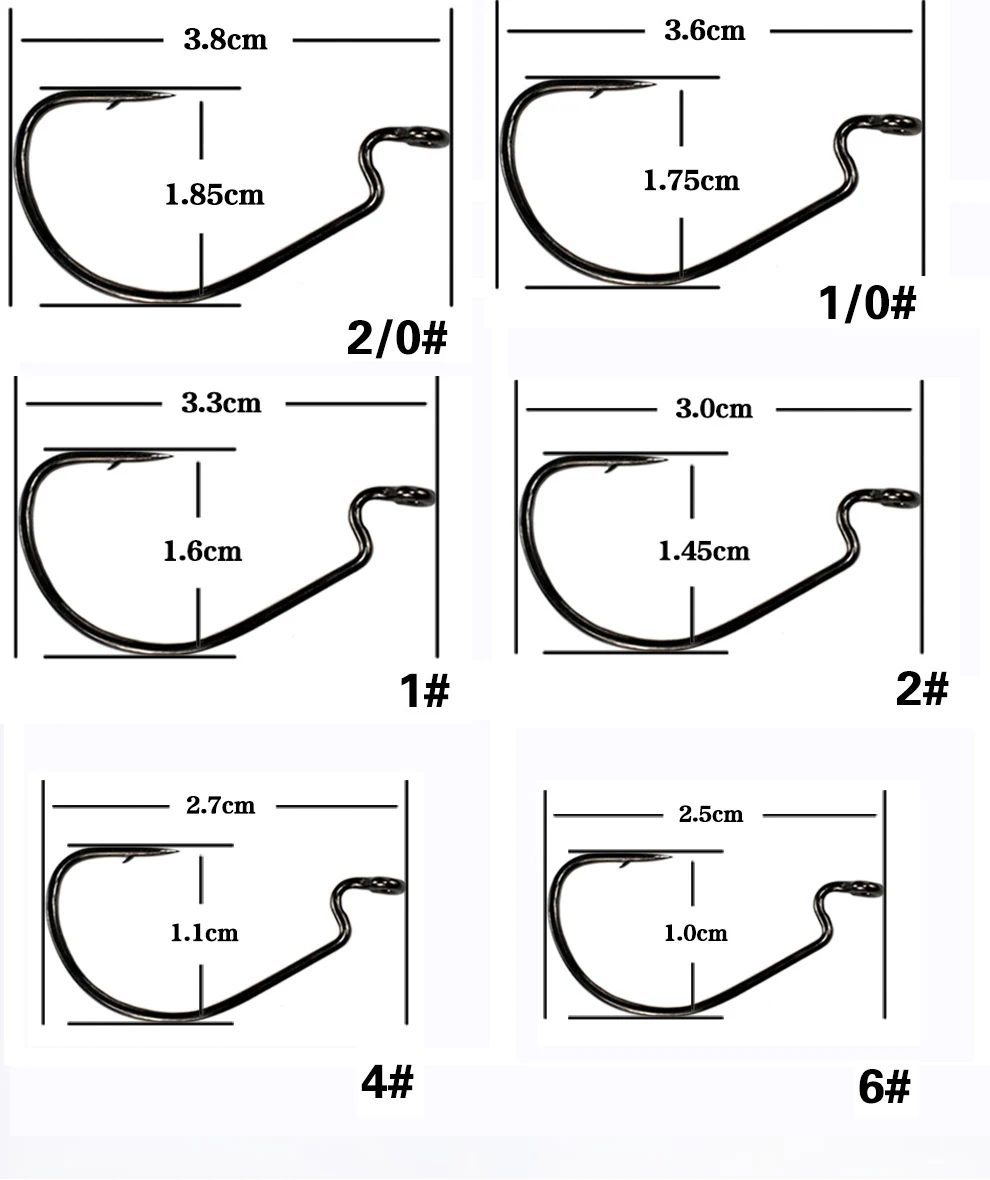 50 шт., рыболовный крючок из углеродистой стали, крючок с большой рукояткой, заостренный Кривошип, крючок для мягкой приманки, приманка, рыбалка