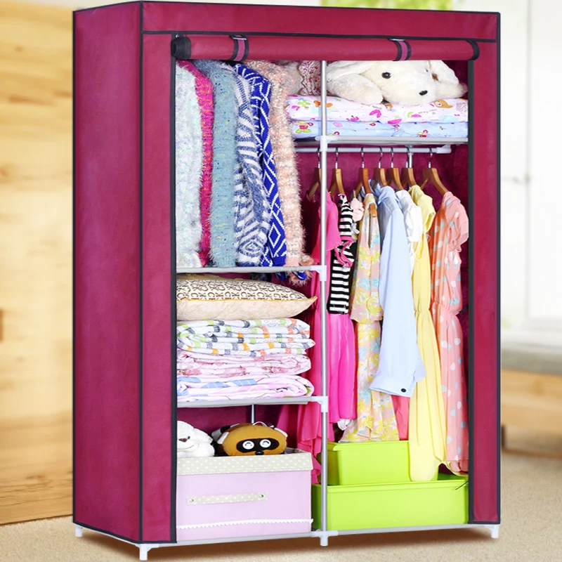 Simple wardrobe thick steel reinforcement No. single rooms commoner