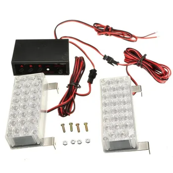 

03007 2x22LED Strobe Light Flash Warning Flashing Modes Strobe Emergency Car Truck Firemen lamp 2*22LED 44 LED
