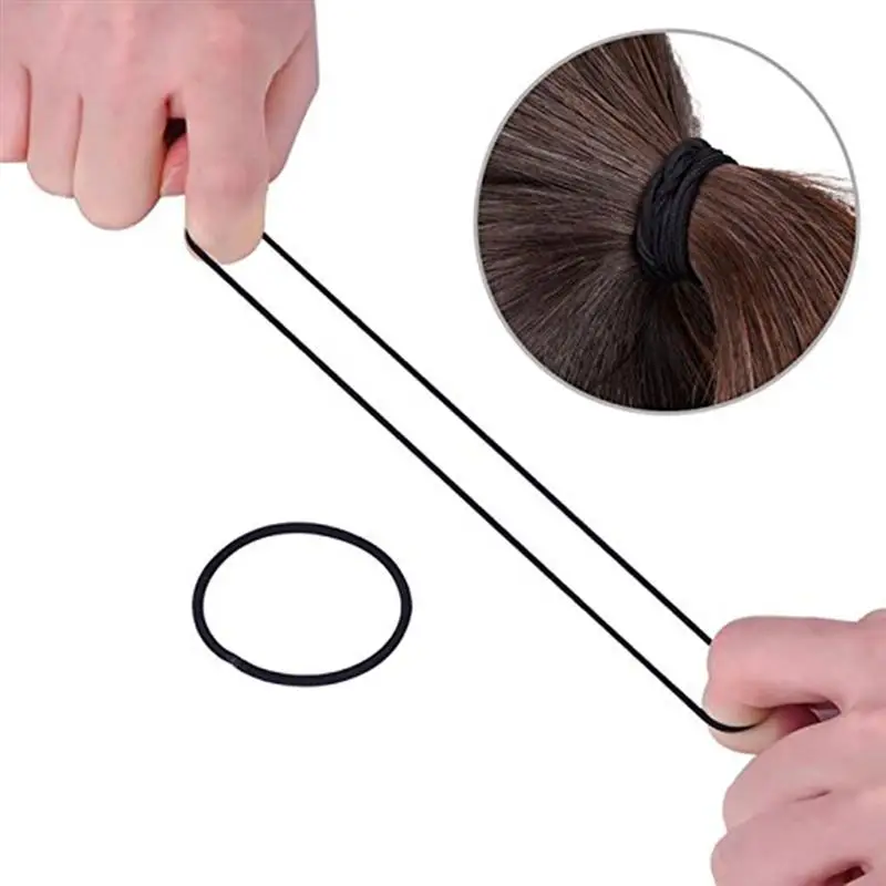 100 шт круглые резинки для волос без металла превосходное удержание для всех типов волос прочные крепкие резинки для девушек и женщин
