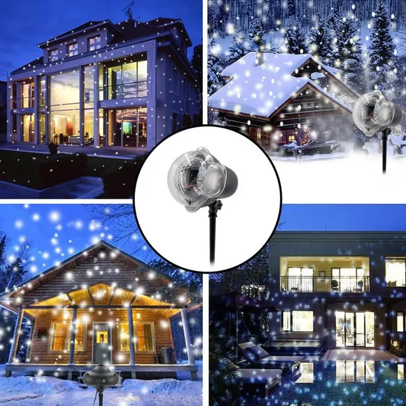 Новая снежинка Лампа для проектора мини наружная светодио дный водостойкая светодиодная Лазерная лампа ночник для принадлежности для