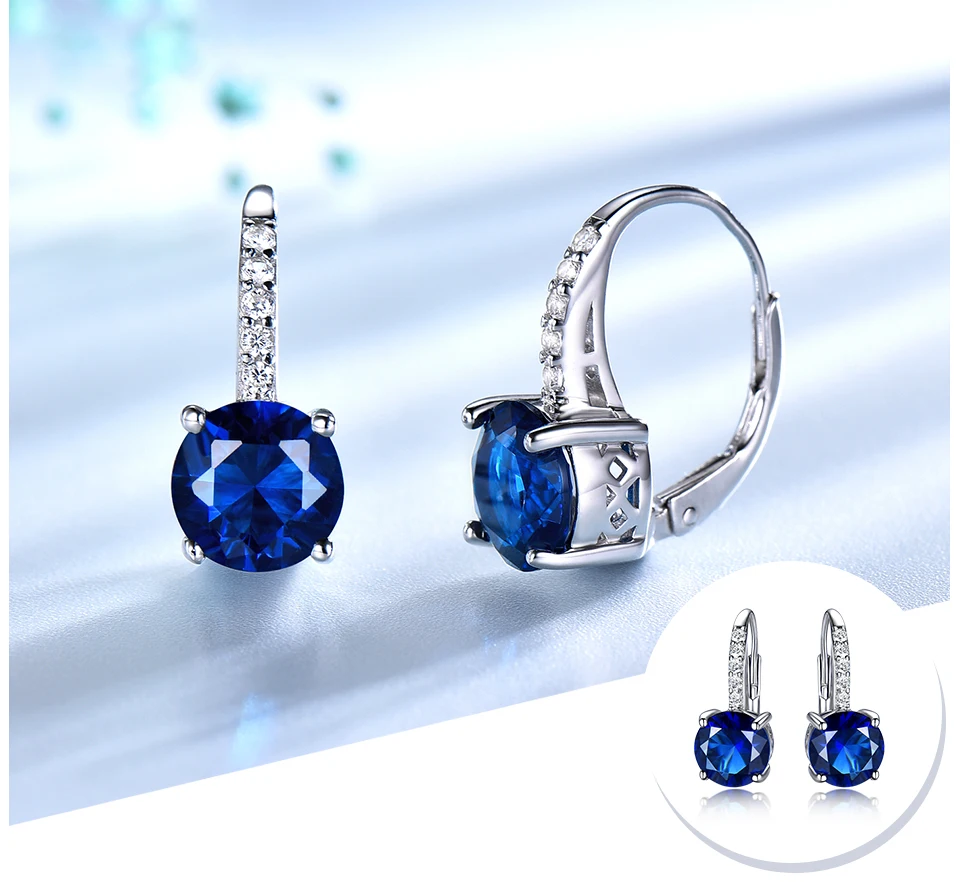 blue sapphire clip earrings for women-EUJ061S-1-PC (4)