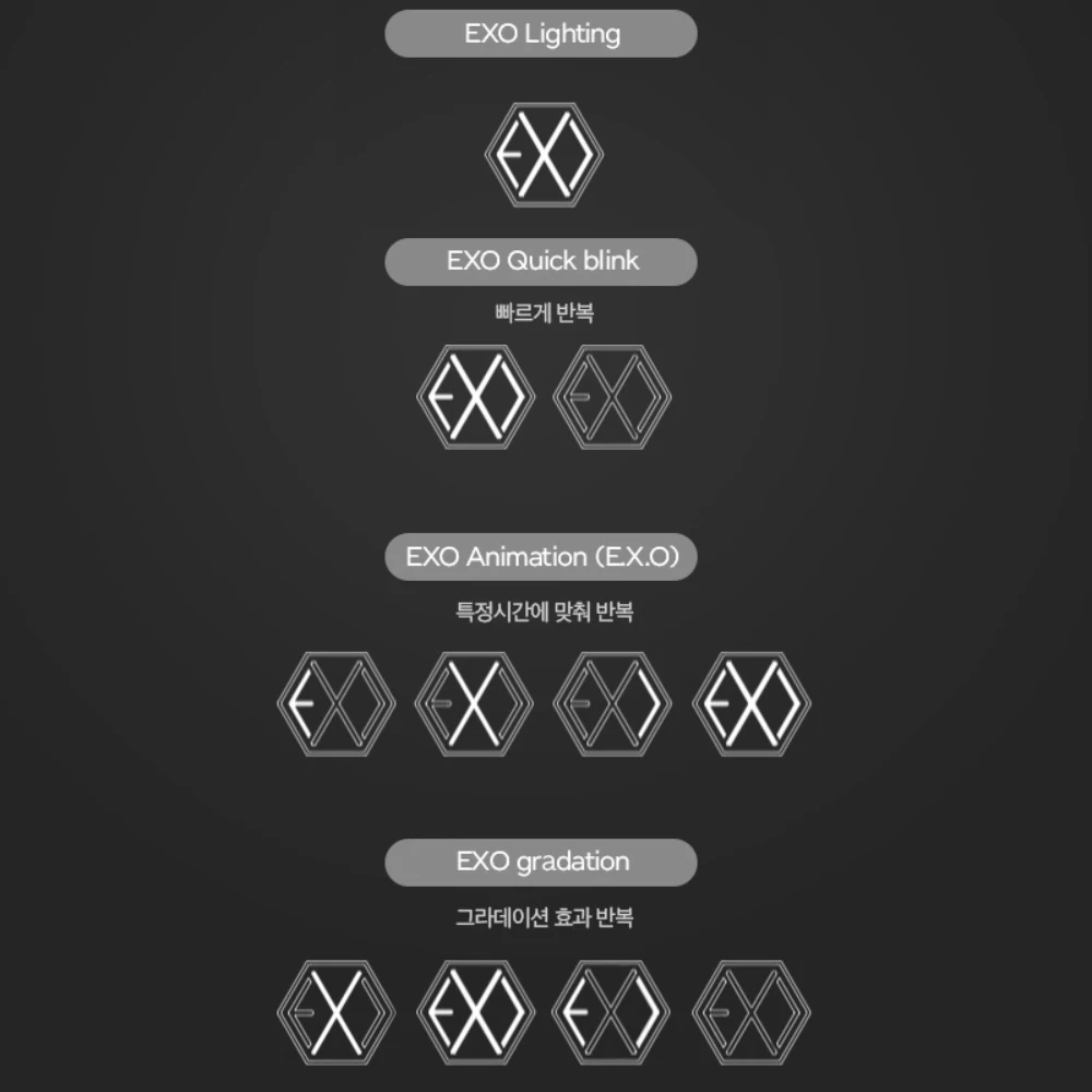Официальная лампа для вентилятора KPOP EXO Ver.3 Корея держатель Bluetooth в стиле хип хоп