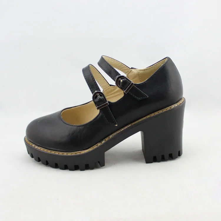 Plus Size 34-43 Women Pumps Fashion Cross-Strap Shoes Woman 2 Type Square Medium High Heels Black Gray Beige Lady Shoes Women (2)