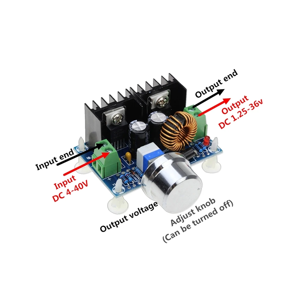 

XH-M401 DC-DC Step Down Buck Converter Power Supply Module XL4016E1 PWM Adjustable 4-40V To 1.25-36V Step Down Board 8A 200W