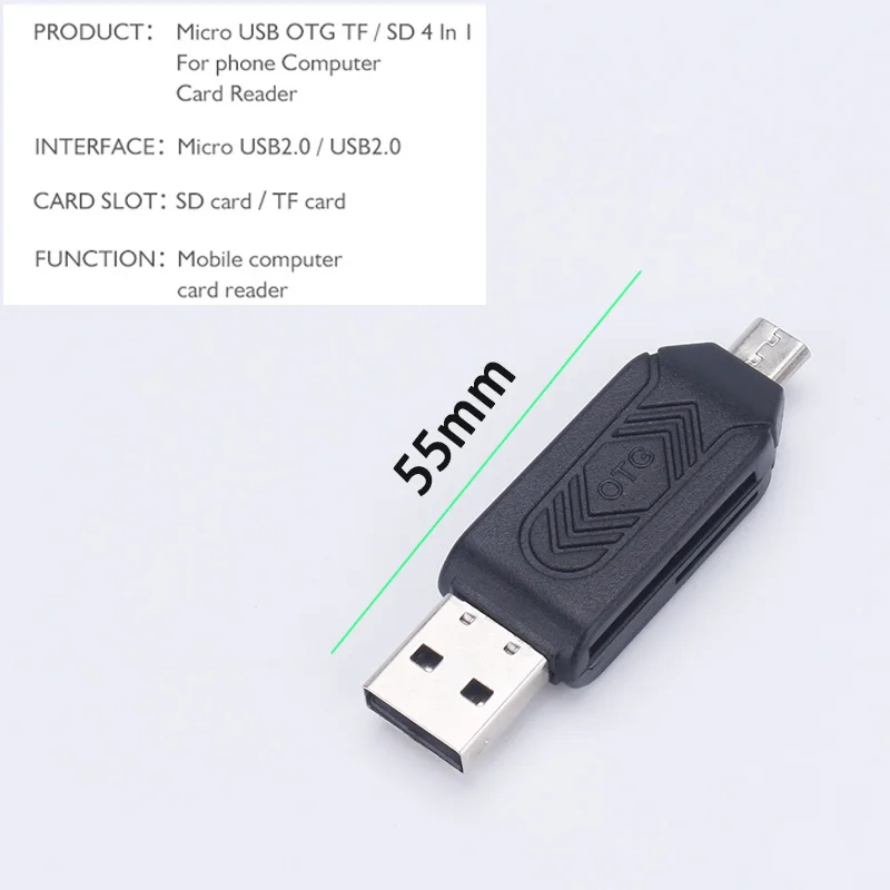 Sovawin Usb Hub 2,0 High Скорость 3 Usb Порты и разъёмы Splitter адаптер с otg-sd TF микро кардридер для портативных ПК Мышь приемник